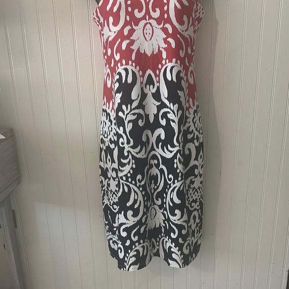 Like New! Charter Club Red and Black Patterned Sleeveless Dress sz XS - Picture 5 of 10